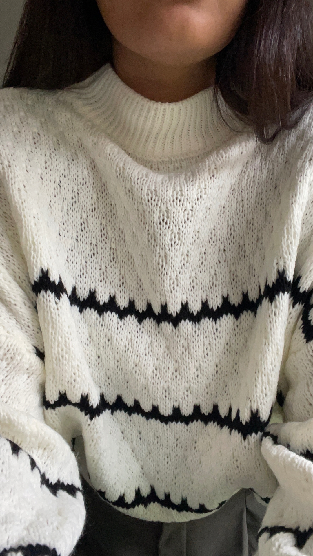 Pull en maille blanc