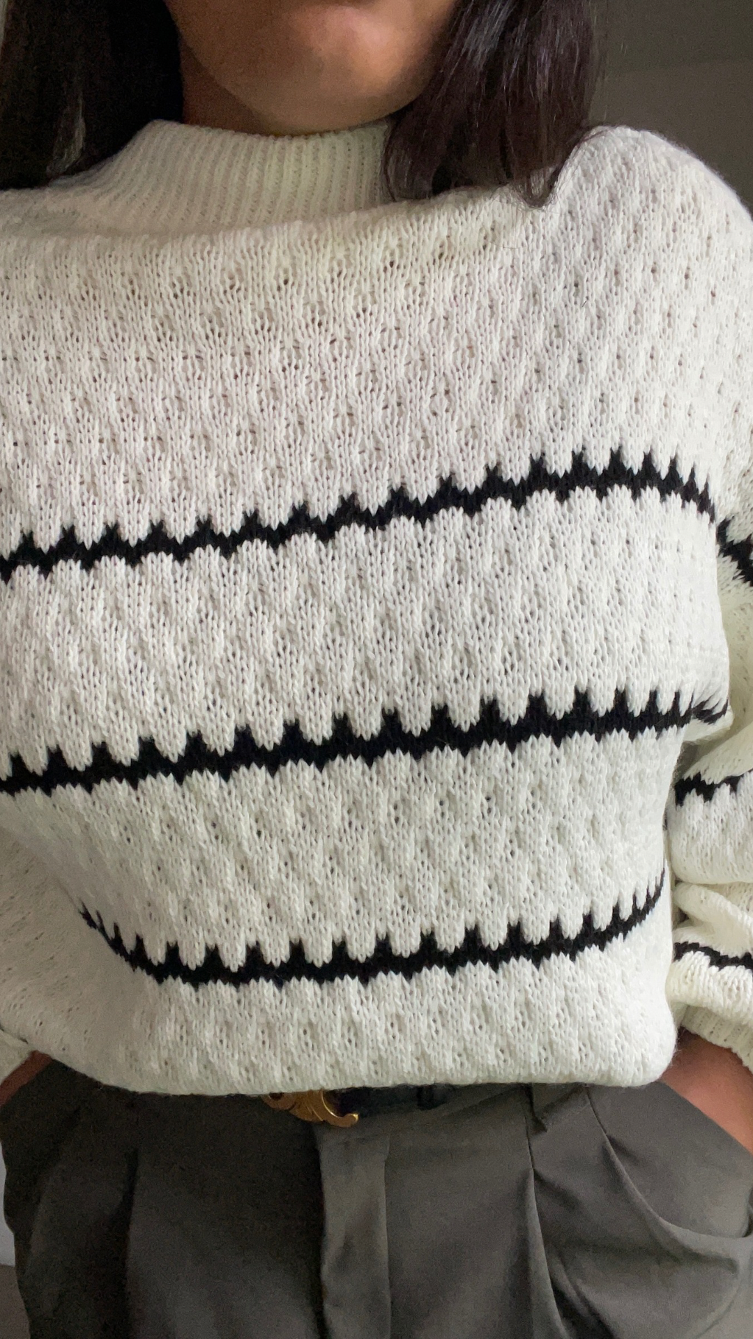 Pull en maille blanc