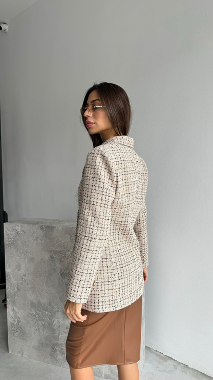 Veste blazer tissé