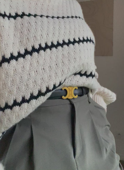 Pull en maille beige